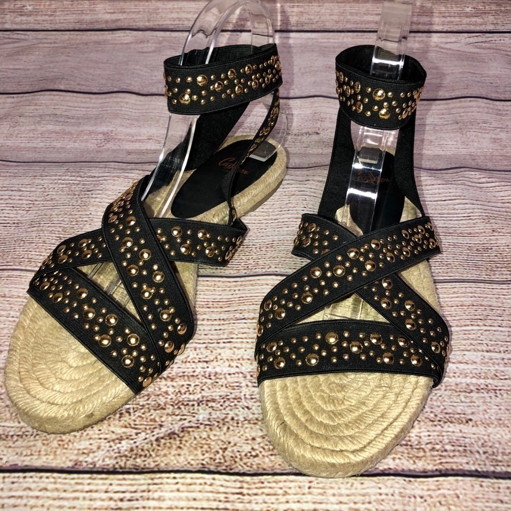 CASTAÑER Inette stud-embellished grosgrain sandals - Picture 2 of 7